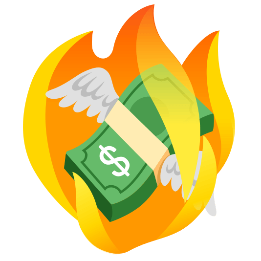fire money with wings
