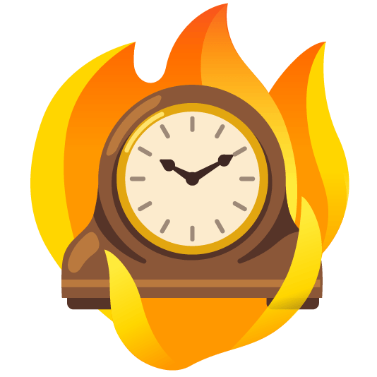 fire mantelpiece clock