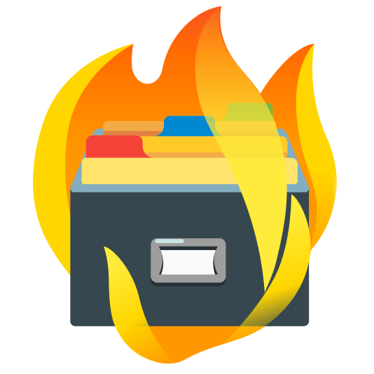 fire card file box