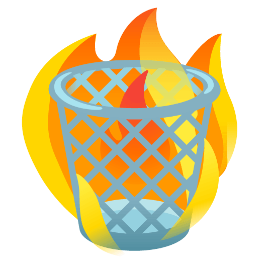 fire wastebasket