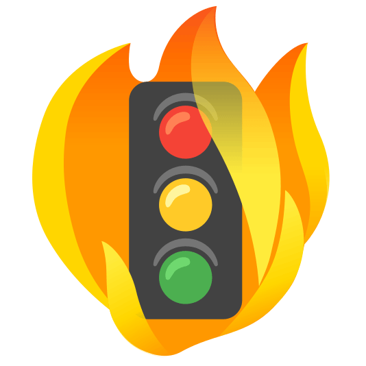 fire vertical traffic light