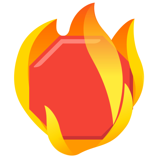 fire octagonal sign