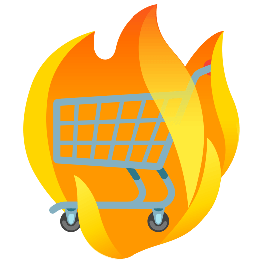 fire shopping trolley