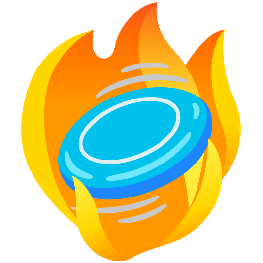 fire flying disc