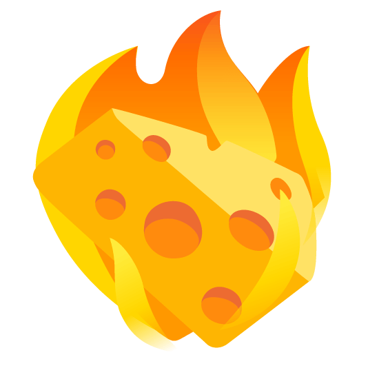fire cheese wedge