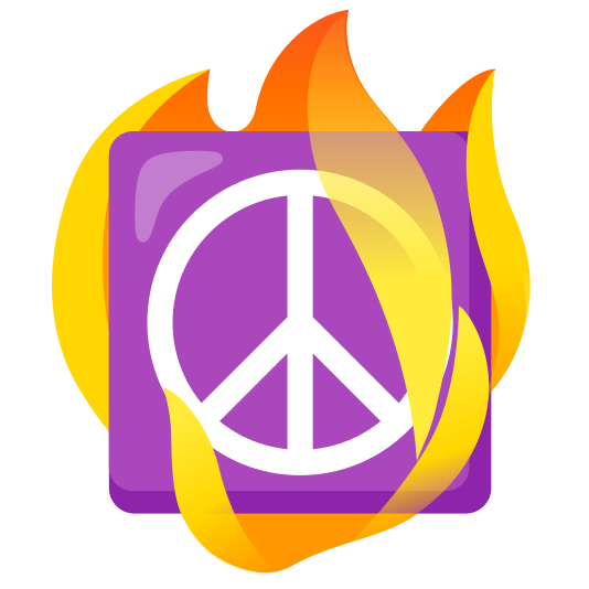 fire peace symbol