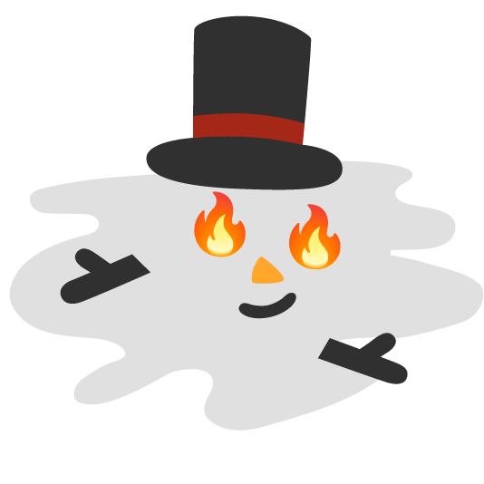 fire snowman without snow