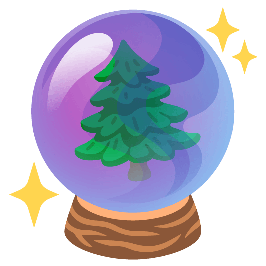 crystal ball evergreen tree