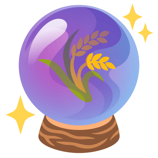 crystal ball ear of rice