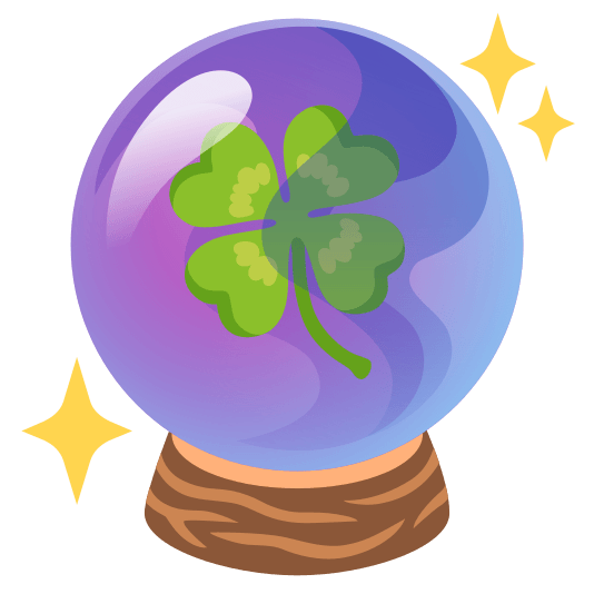 crystal ball four leaf clover