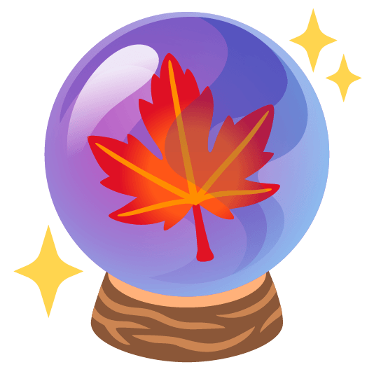 crystal ball maple leaf