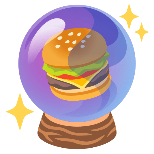crystal ball hamburger