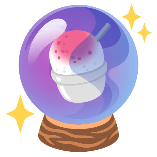crystal ball shaved ice
