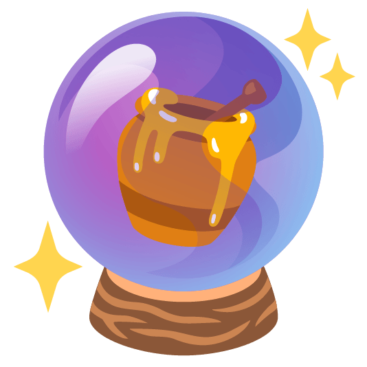 crystal ball honey pot