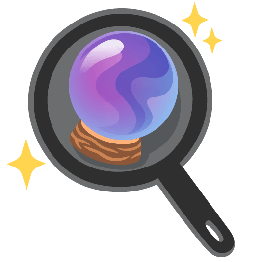 crystal ball fried egg