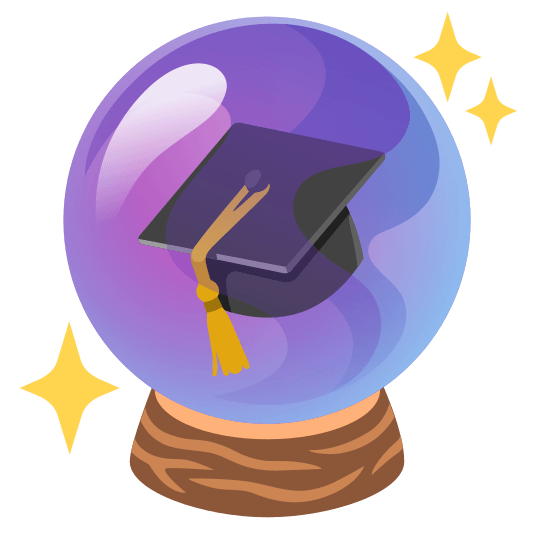 crystal ball mortar board