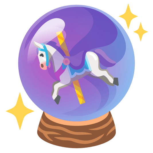 crystal ball carousel horse