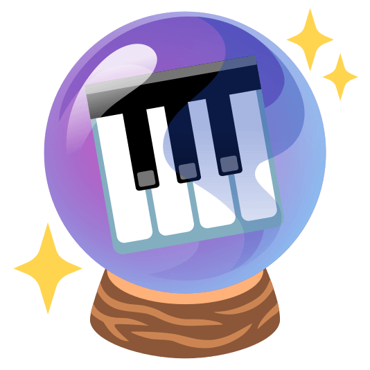 crystal ball musical keyboard