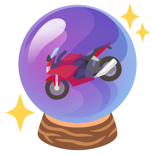 crystal ball racing motorcycle