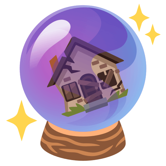 crystal ball derelict house building