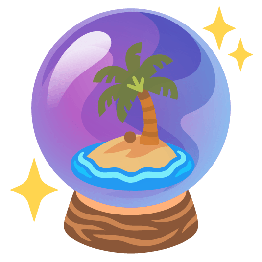crystal ball desert island