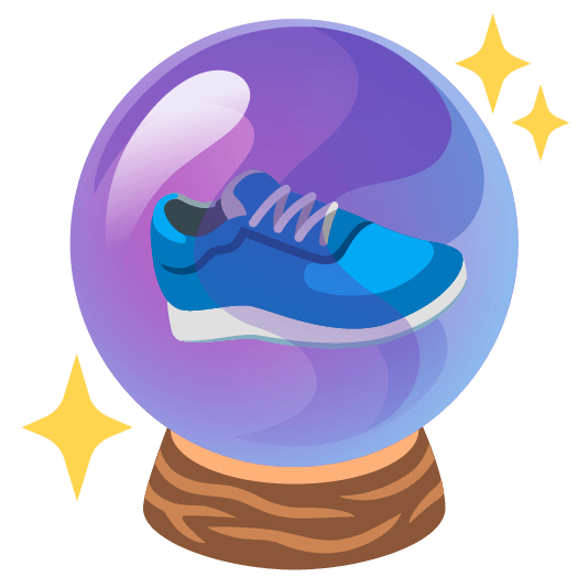crystal ball athletic shoe
