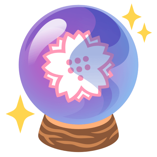 crystal ball white flower