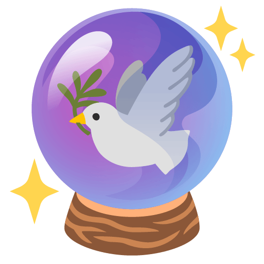 crystal ball dove of peace