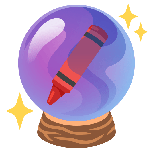 crystal ball lower left crayon