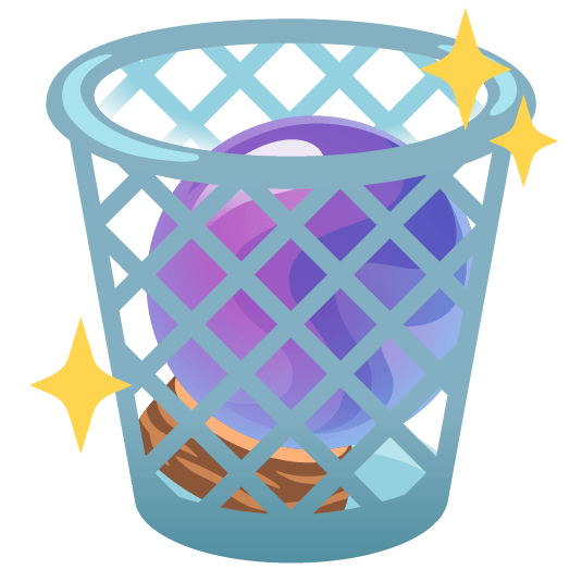 crystal ball wastebasket