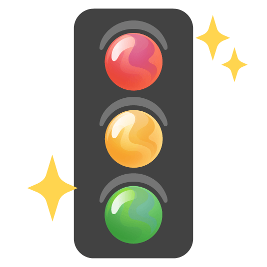 crystal ball vertical traffic light