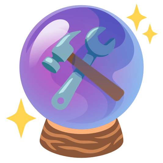 crystal ball hammer and wrench