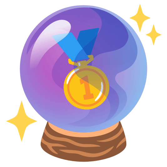 crystal ball first place medal