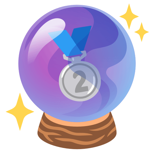 crystal ball second place medal