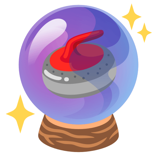 crystal ball curling stone