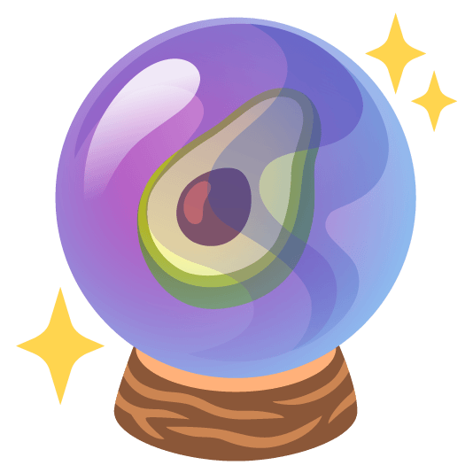 crystal ball avocado