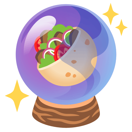 crystal ball stuffed flatbread