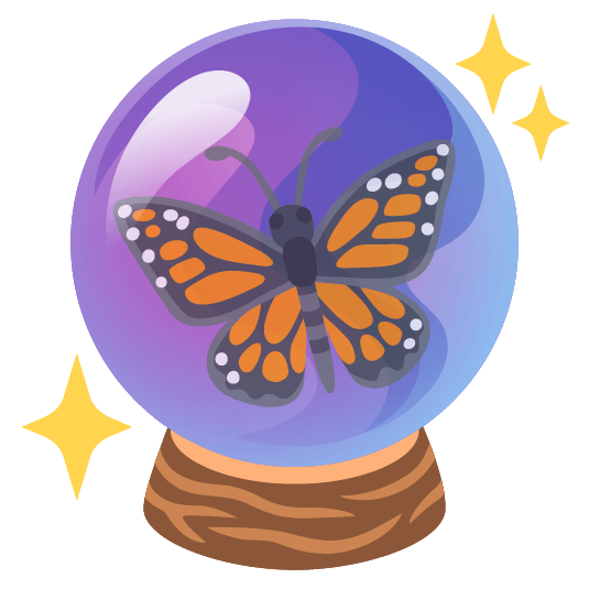 crystal ball butterfly