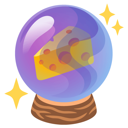 crystal ball cheese wedge