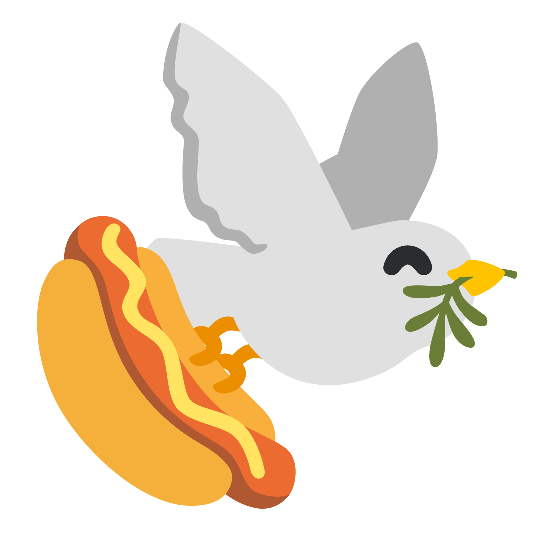 dove of peace hotdog
