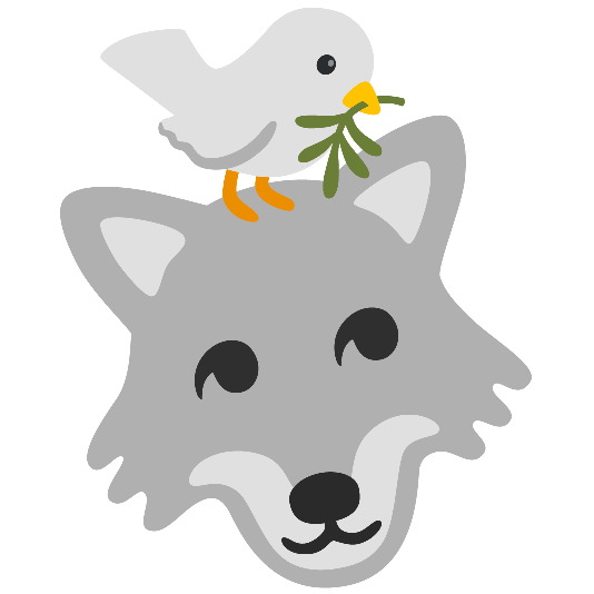 dove of peace wolf