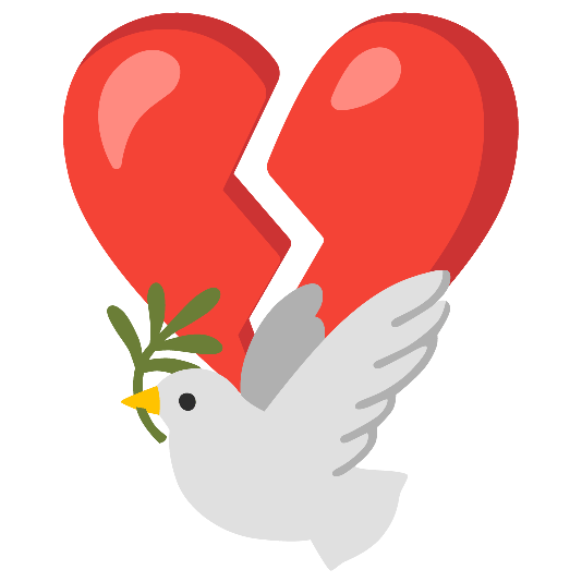 dove of peace broken heart