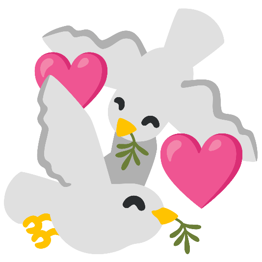 dove of peace revolving hearts