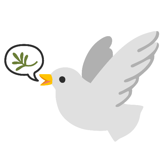 dove of peace speech balloon