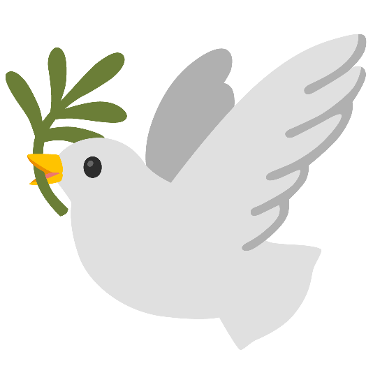 dove of peace grinning