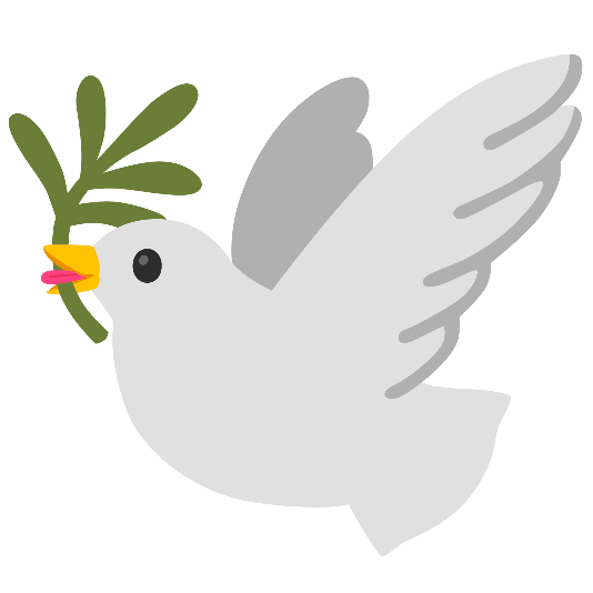 dove of peace stuck out tongue
