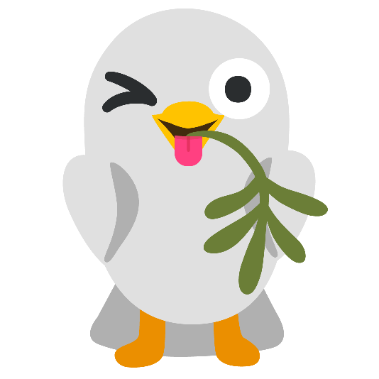 dove of peace stuck out tongue winking eye