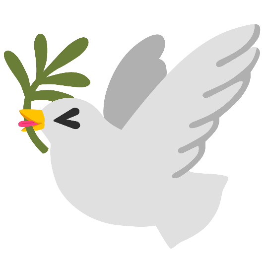 dove of peace stuck out tongue closed eyes