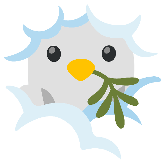 dove of peace face in clouds