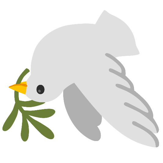 dove of peace upside down face